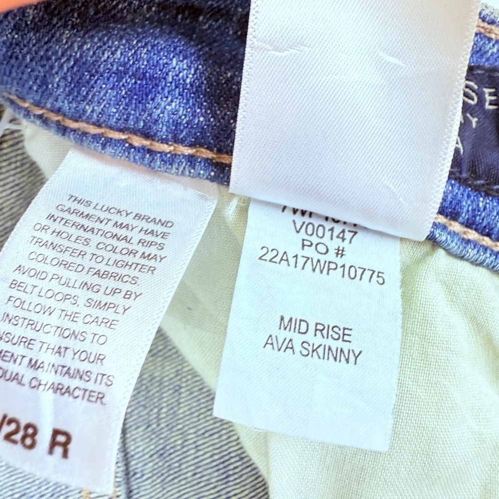 NWT Lucky Brand Ava Mid Rise Skinny Jeans 28R - Picture 8 of 11